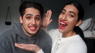 GIRLFRIEND DOES MY MAKEUP *WHY DID I LET HER DO THIS*