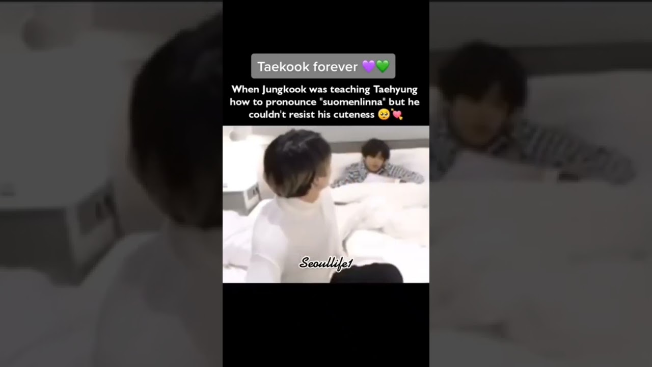 jk was teaching V how to pronounce "suomenlinna".💚💜🌈