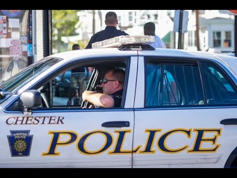 White PENNSYLVANIA POLICE Officer beat an unarmed black college student in Chester, PA on 5/18/2022!