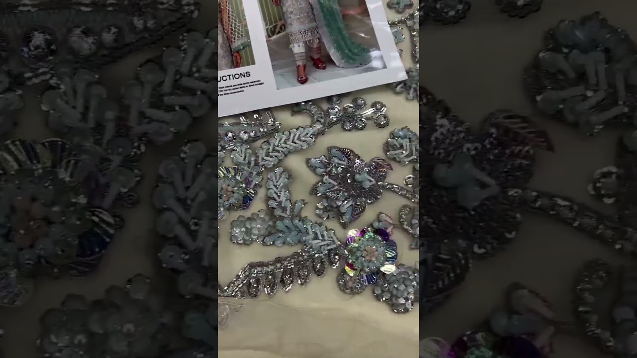 Fully hand Embellished Maryam's wedding wear is available 