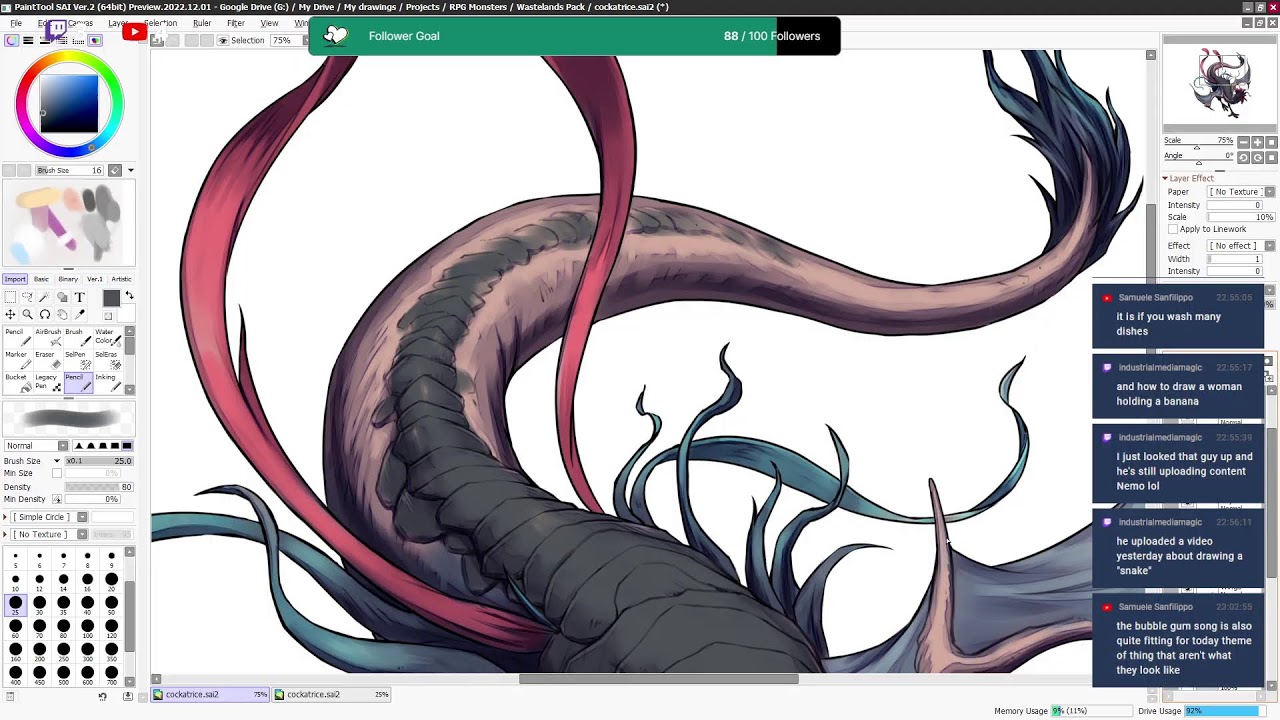 JRPG Monster Design: Cockatrice | Part 5 - Grayscale 3