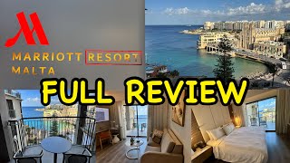 5*Malta Marriott Resort & Spa with amazing Balluta Beach view.  Junior Suite, M Club, FULL REVIEW.