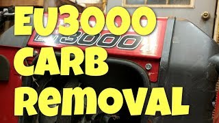 Honda generator EU3000is carburetor removal
