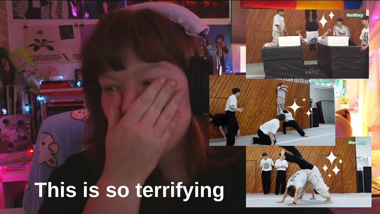 First time reacting to [Our Diary] Extremely difficult acrobatic challenge! | Tricking - &TEAM