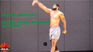 LeBron James Post Moves \& Fade Away Shooting Workout At Lakers Practice. HoopJab NBA