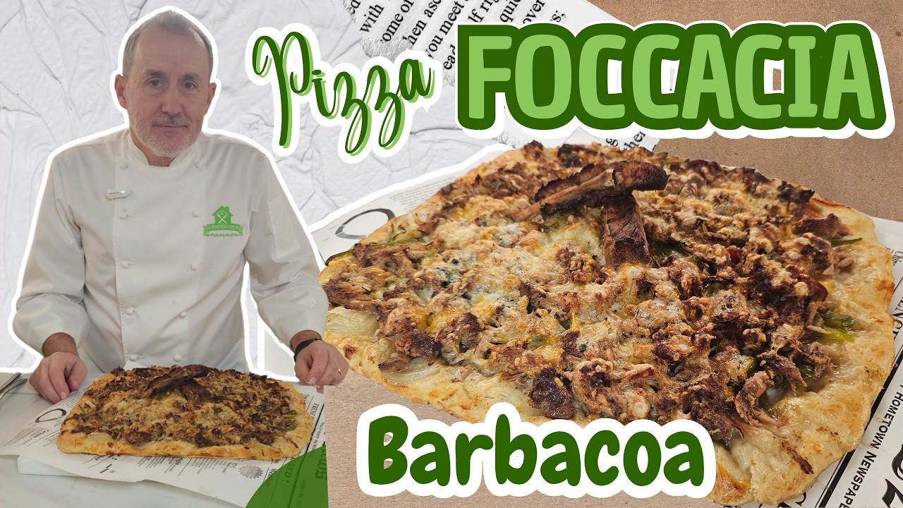 Pizza de Aprovechamiento sobre Focaccia Crujiente