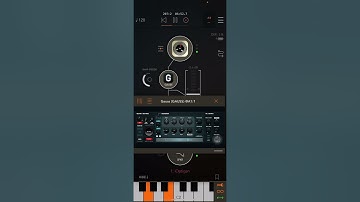 (Retro app) #iOptigan triggered by MIDI key, then #Gauss Field Looper (Tape delay)