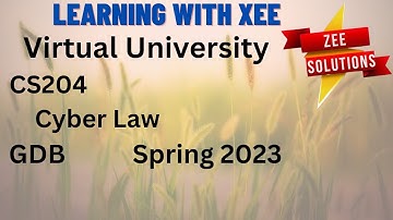 CS204 GDB Spring 2023 Virtual University of Pakistan