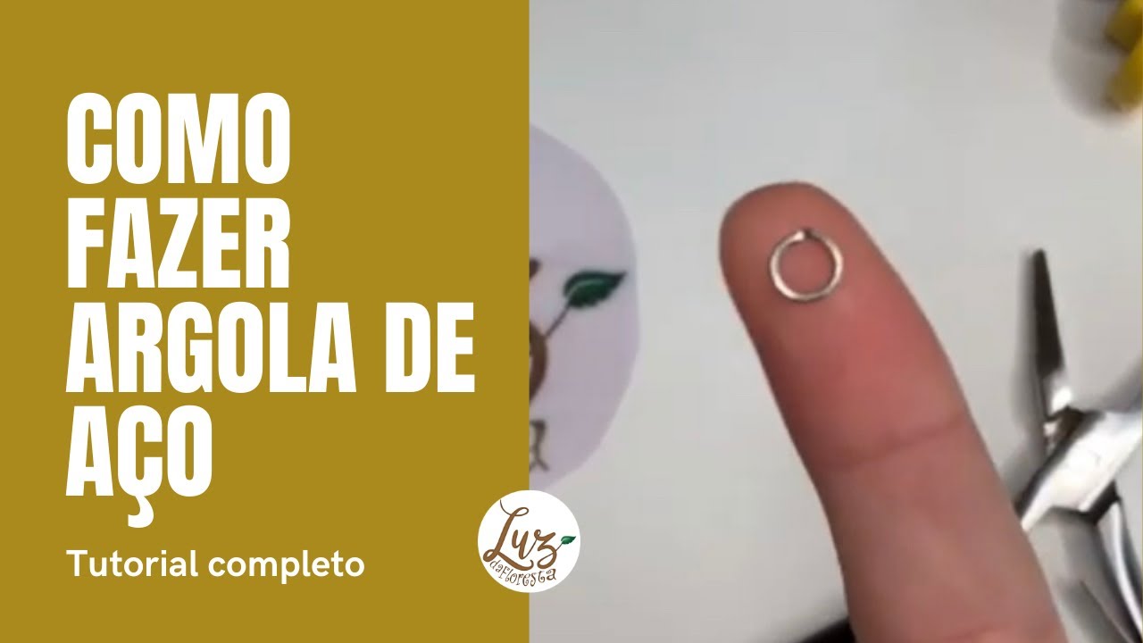 Como fazer argola para brinco - aço e alicate