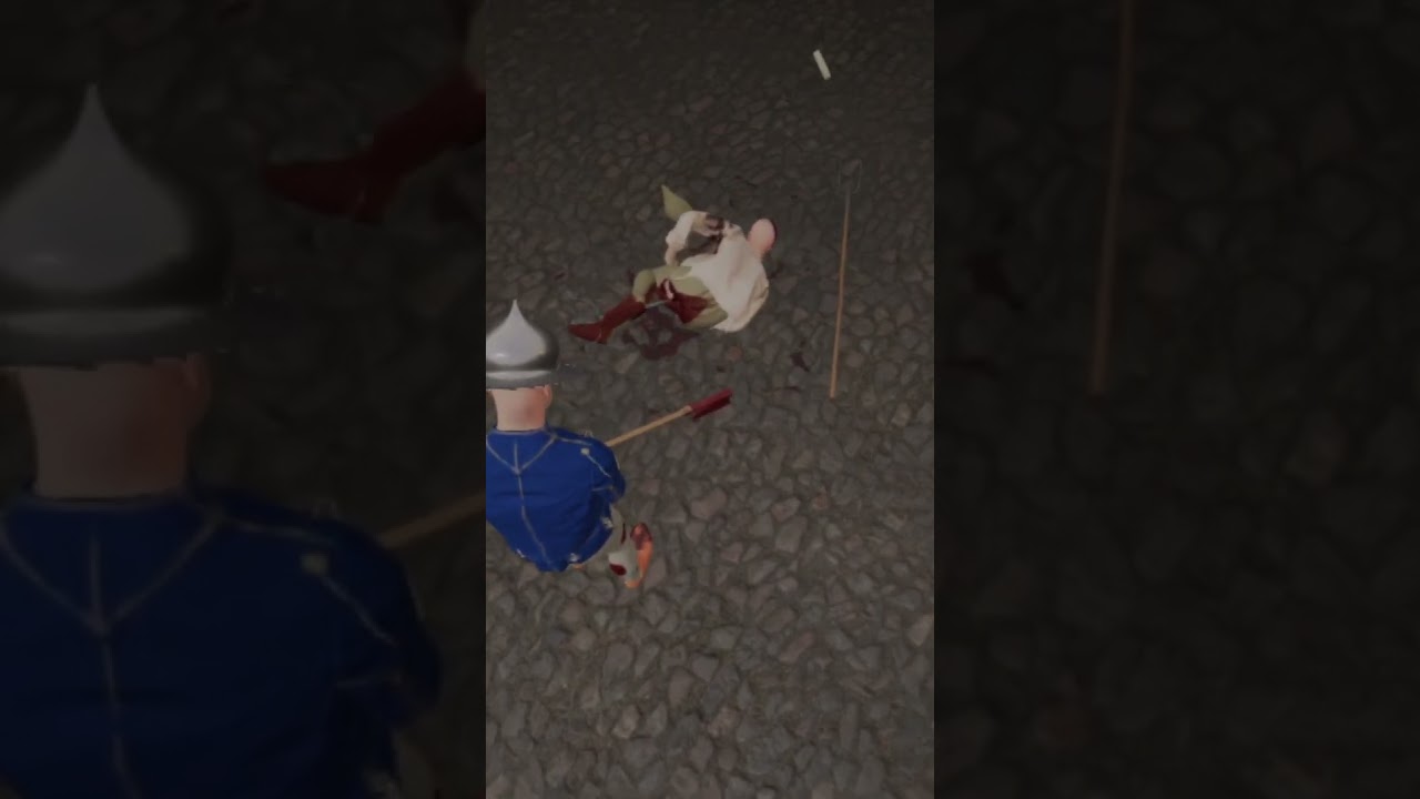 Oh no this is bad! Half sword mishap... 