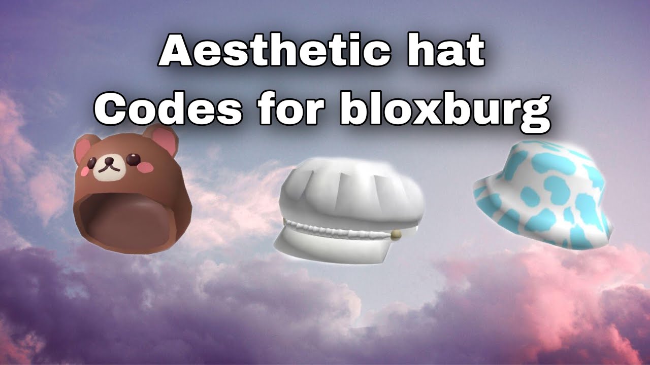 Aesthetic hat codes for bloxburg - YouTube