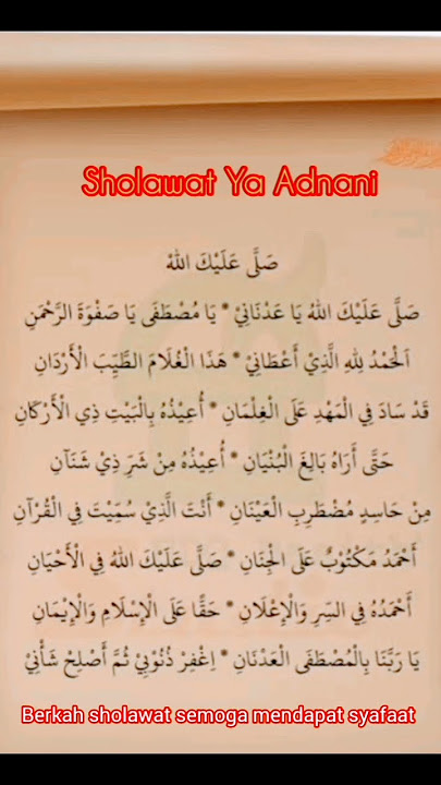 Sholawat penyejuk hati - sholla alaikallah ya Adnani #sholawat