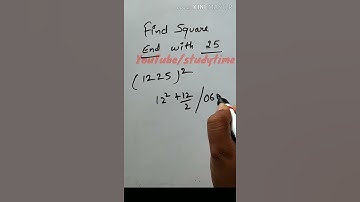 Find the Square of a number Ends with 25 || StudyTime