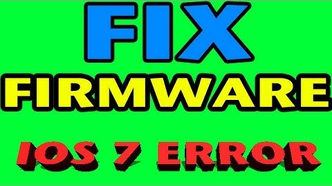 HOW TO: Fix iOS 7 FIRMWARE ERROR on iPhone 5/4S/4 iPod Touch 5th gen iPad 2/3/4 Mini