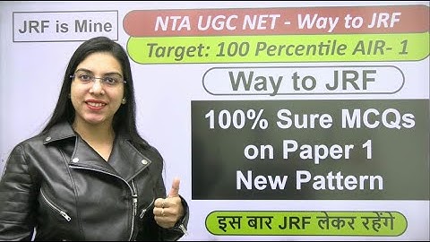 NET JRF 100% Sure MCQs on Paper 1 New Pattern | By Navdeep Kaur