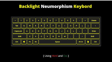 Neumorphism Keyboard Design using only HTML & CSS | Backlight Keyboard Design Using Pure HTML & CSS