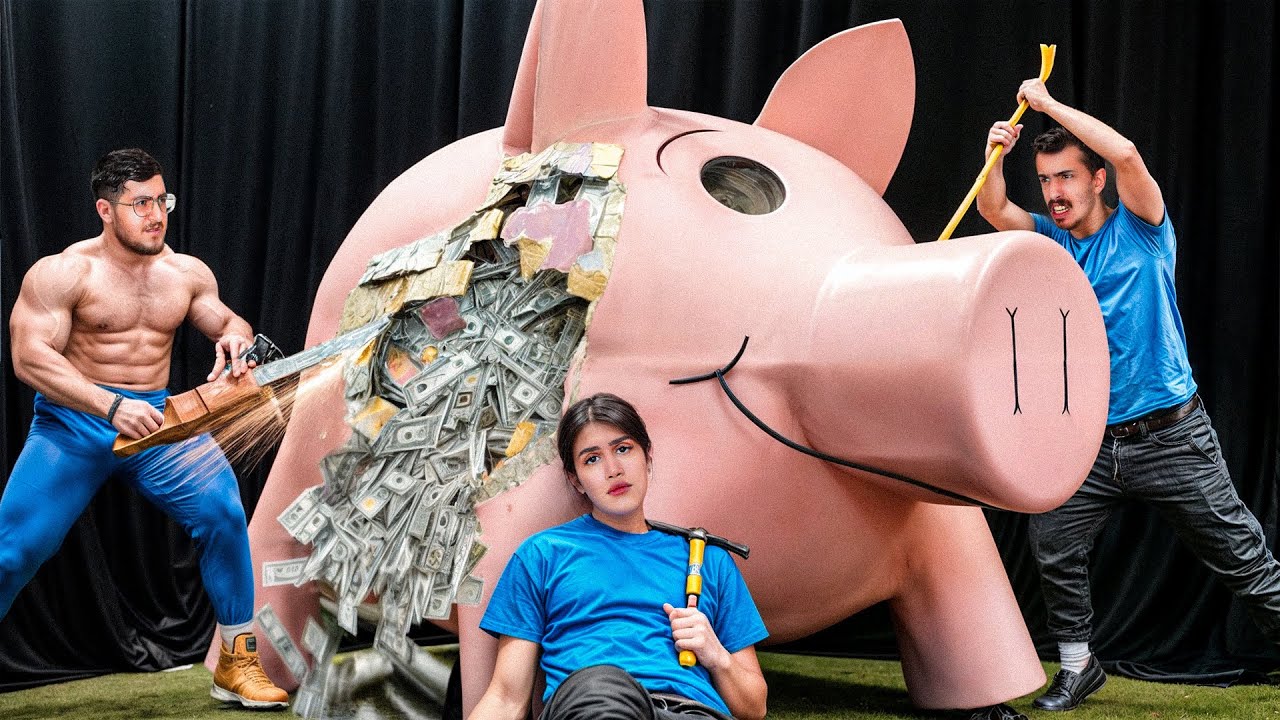 هرکی زودتر قلک پر پول رو بشکونه برنده س 💵🏆