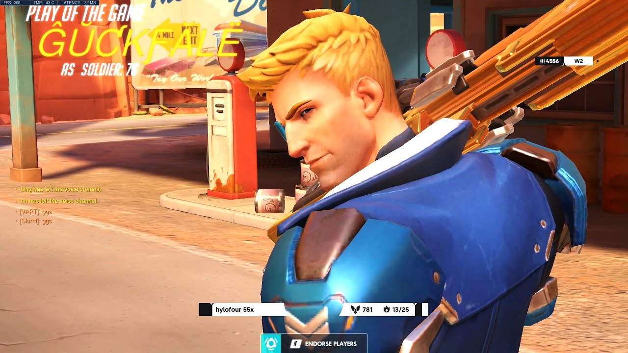 Gale Carry Soldier 76 - POTG! [ Overwatch Season 34 Top 500 ]