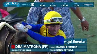 Dea Matrona (FR) wins race 10 at Del Mar 8/2/26