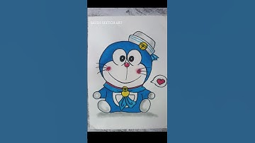 Doraemon Drawing 💙 : tutorial #shorts #doraemon