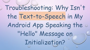 Troubleshooting: Why Isn