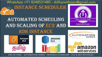 AWS AUTOMATION SERIES in TAMIL - INSTANCE SCHEDULER - EC2 and RDS Instances