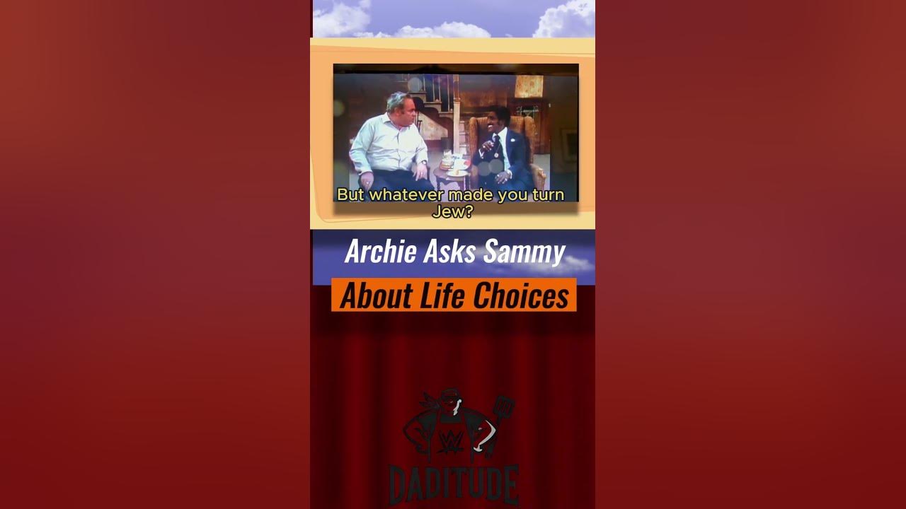 Sammy Davis Jr's Heritage Questioned by Archie Bunker #70stv #allinthefamily #comedyshorts
