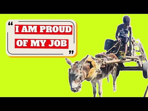 DONKEY VENDOR PROUD OF HIS JOB