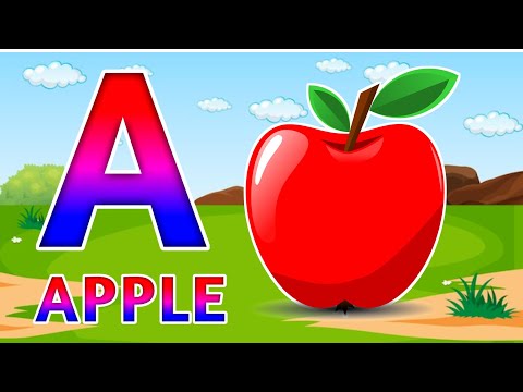 Phonics Song 2 with TWO Words in 3D - A For Apple🍎🍏- ABC Alphabet Songs with Sounds for Children's