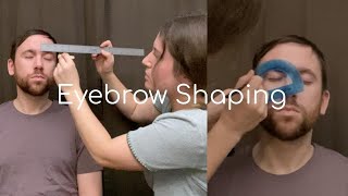 ASMR Eyebrow Shaping, Trimming and Plucking on a Real Person