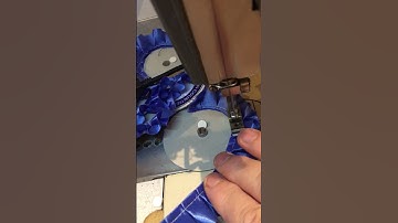 Sewing a  rosette ribbon award