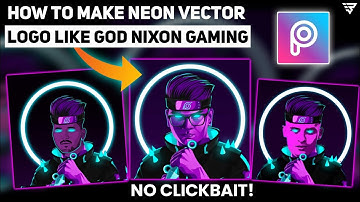 How to make Neon Glow Vector logo like God Nixon Gaming। Not Fake!