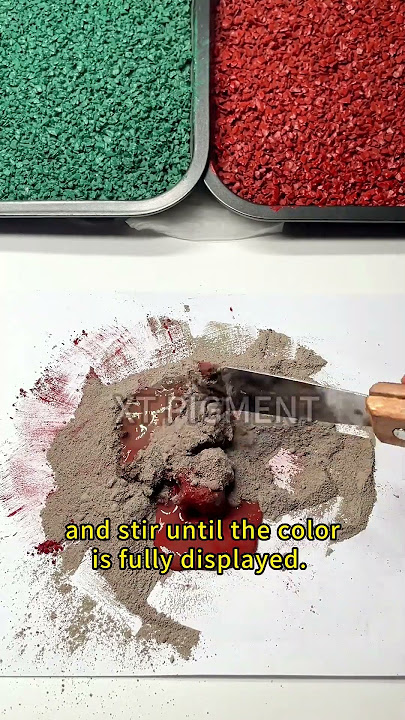 Test video of our iron oxide RED.