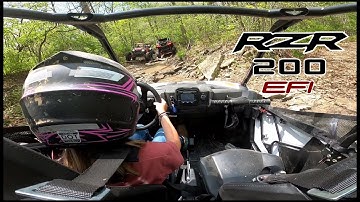 Testing the New Polaris RZR 200 EFI - Trail Riding at Ray Rocks Offroad Resort.  Kids Youth SXS UTV