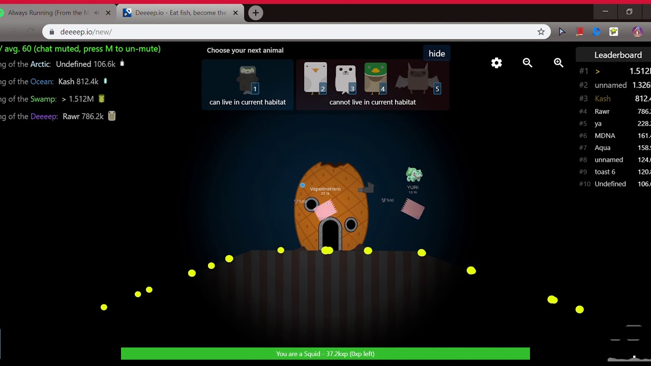 Deeeep io Eat fish, become the shark! Cheese Boi - YouTube