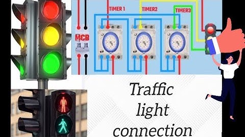 Traffic light control circuit diagram |traffic signal light connection🚦 🚦