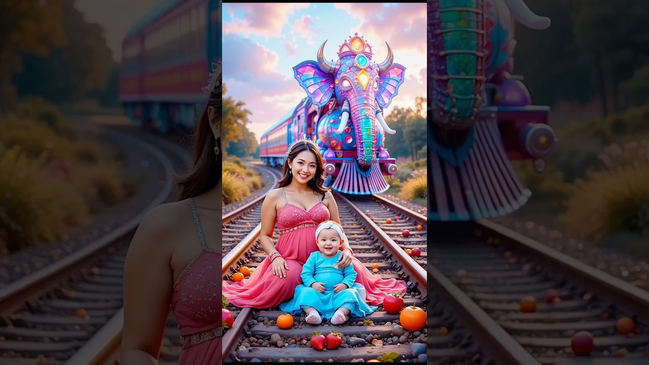 ❤ Evolution of Baby: Elephant Gem Train Meets Woman on Magical Tracks 🥰 Meaw Verse ✅2