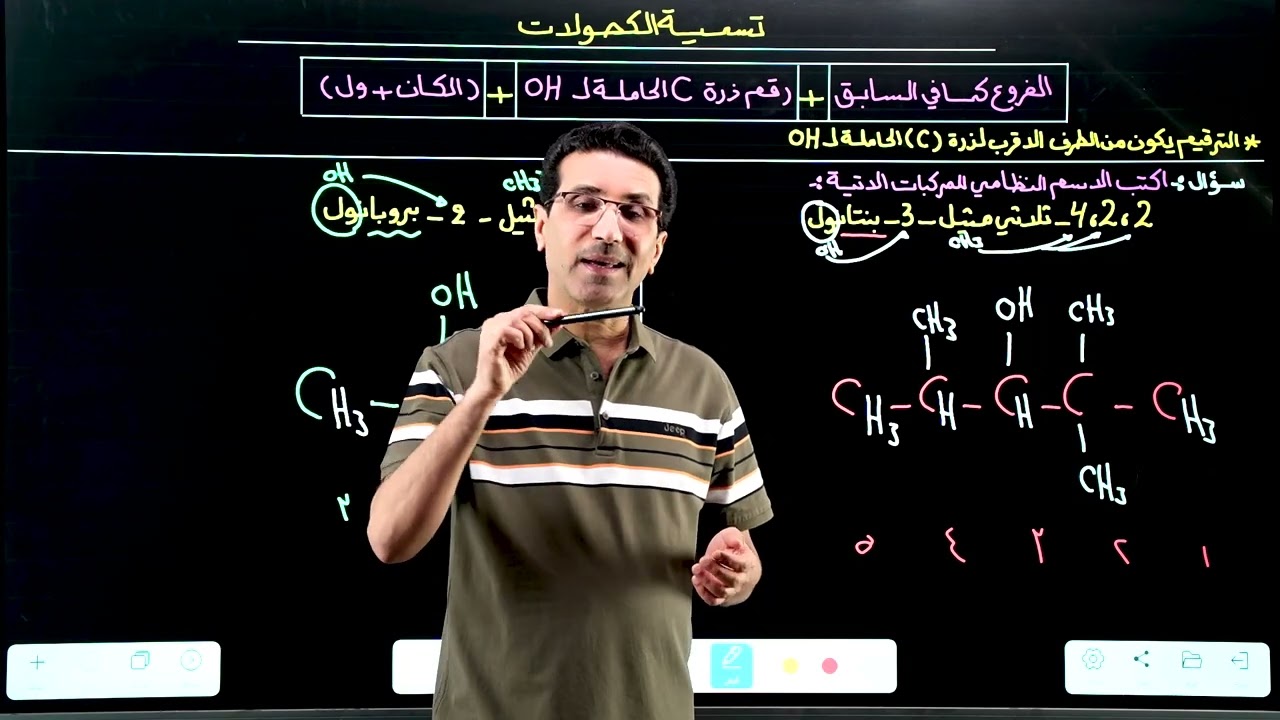 الفصل السابع : الكيمياء العضوية : المحاضرة الثالثه :- الكحولات
