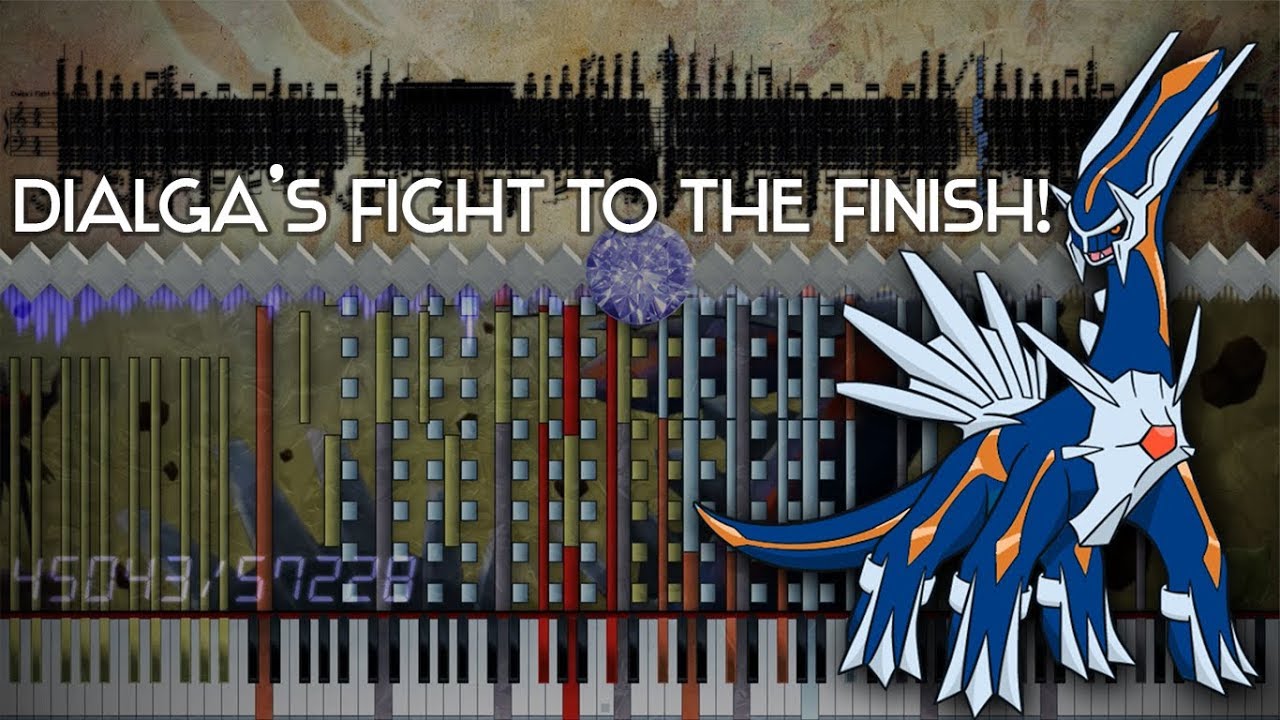 Pokémon ~ Dialga's Fight to the Finish! w/ 57,000+ Notes | by TheGamingNinja759 (Black MIDI)