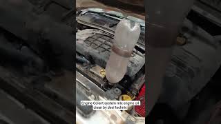 Engine Colent system mix engine oil clean by desi technic #enginecare