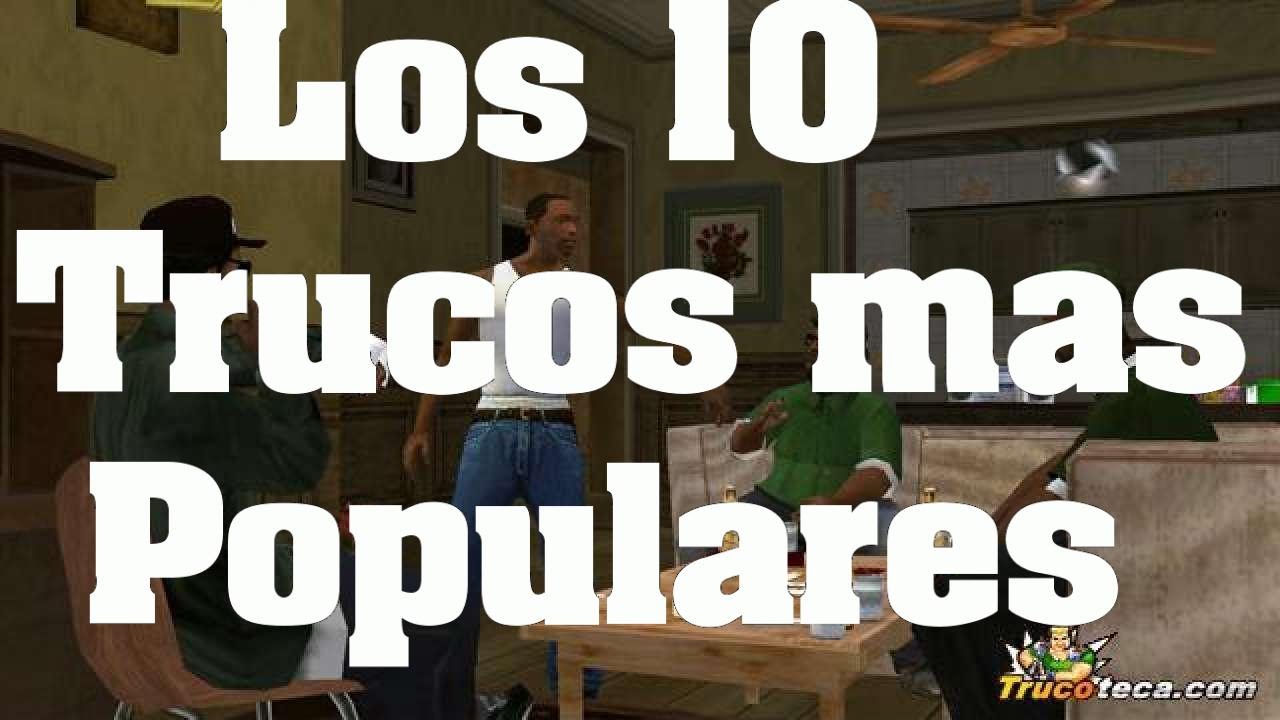 Todos os códigos de trapaça do GTA San Andreas - Moyens I/O