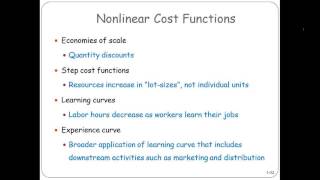 Nonlinear Cost Functions