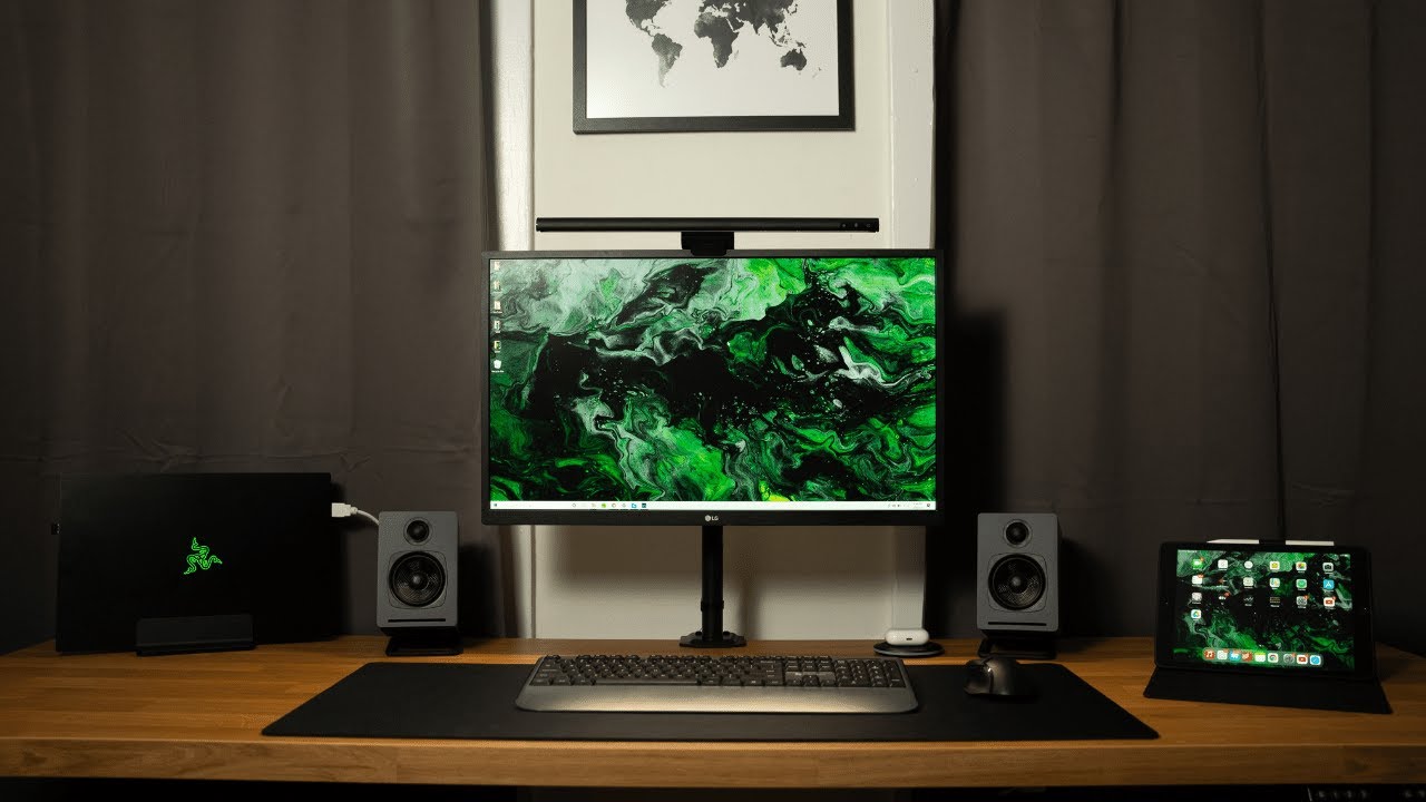 My 2021 Desk Setup - Productive Workspace Tour - YouTube