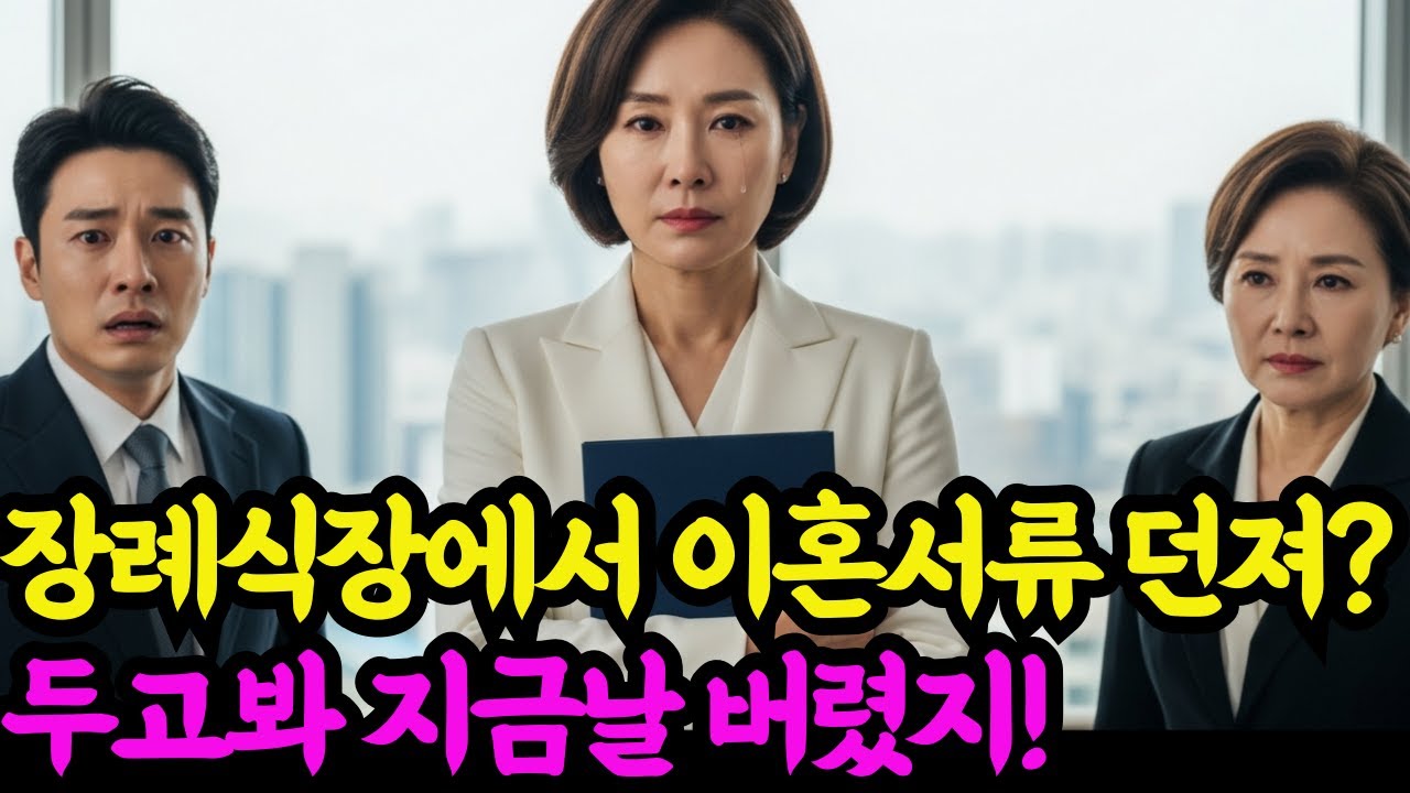 아버지 장례식장에서 이혼서류를 던져? 두고봐 지금날 버렸지? ㅣ인생사연ㅣ노후연애ㅣ오디오북ㅣ사연ㅣ노후이야기ㅣ결혼생활ㅣ노후사연ㅣ라디오사연