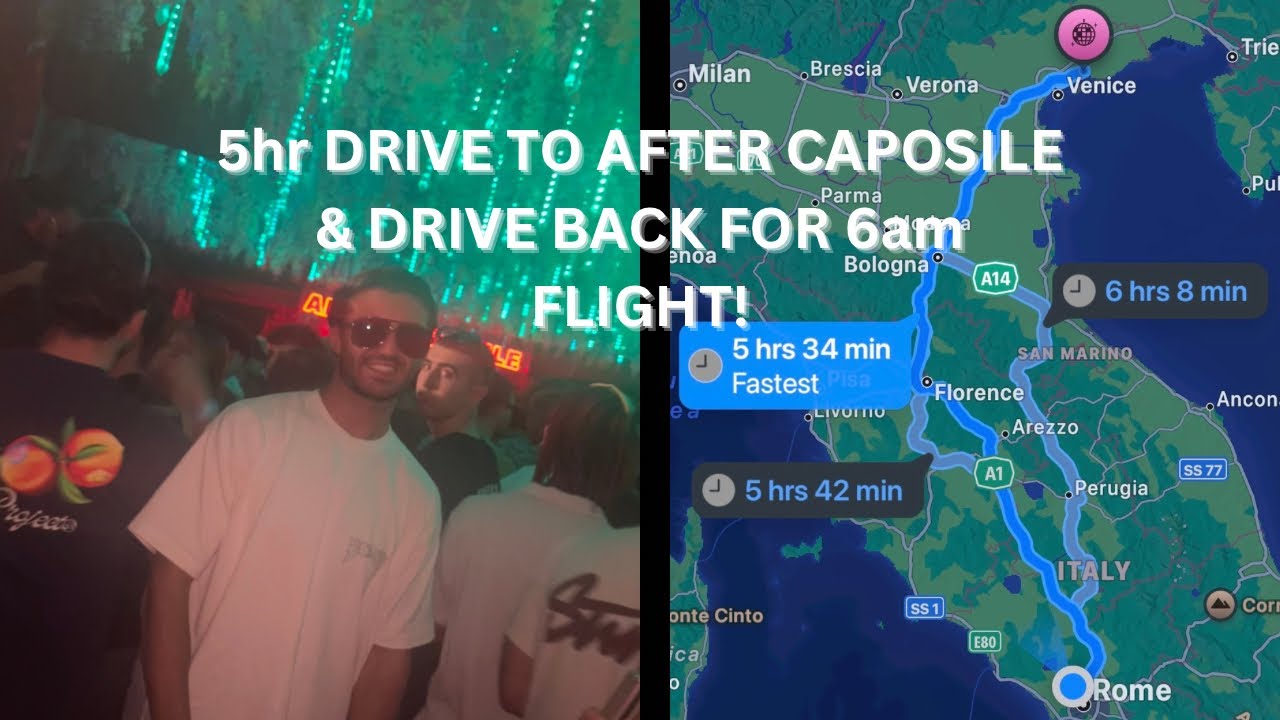 5 HOUR DRIVE TO AFTER CAPOSILE FOR A RAVE AND DRIVE BACK TO MAKE MY 6am FLIGHT!✈️ 