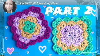 Shell stitch Granny square for beautiful Shells blanket - PART 2: Rounds 5-8