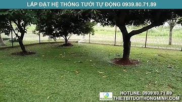 Lắp đặt hệ thống tưới cỏ cây cảnh sân vườn biệt thự đầu tưới pop up xoay thủ đức