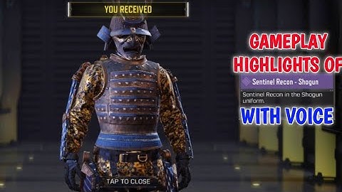 GAMEPLAY HIGHLIGHTS OF SENTINEL RECON SHOGUN WITH VOICE COD MOBILE SEASON 3 LUCKY DRAW CHARACTER