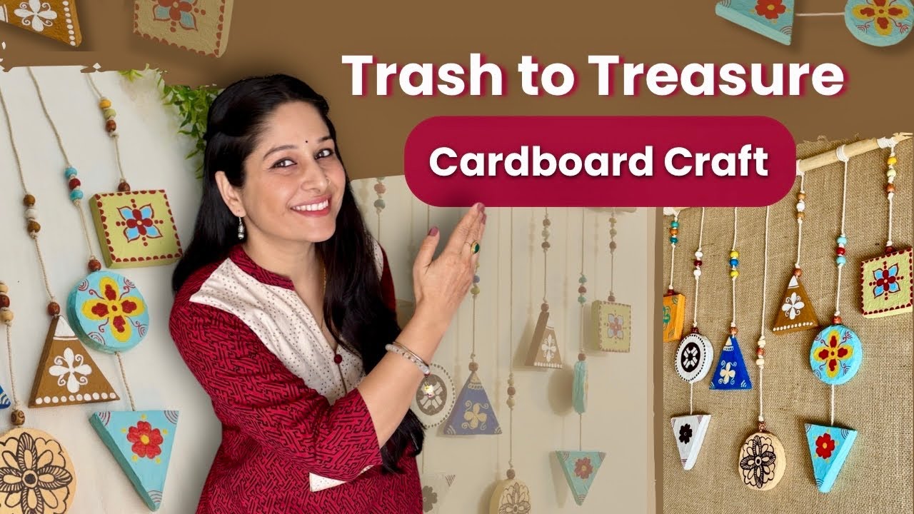 Beautiful Wall Hanging Using Waste Cardboard | Best Out of Waste DIY Home Decor Idea