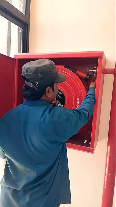 Hose reel 100 feet #mep #pakistan #fire #hydrant #centrifugal